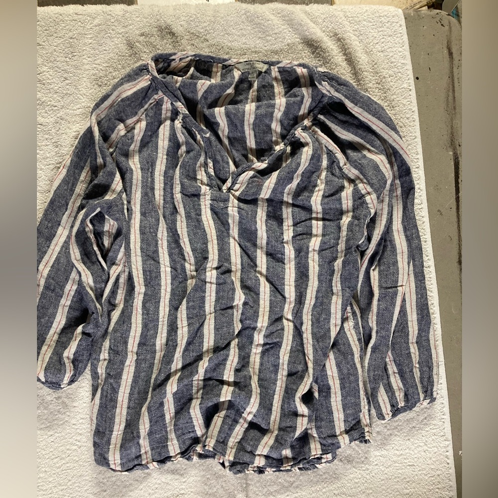 Linen Blends by Hester Orchard size L long sleeve blouse